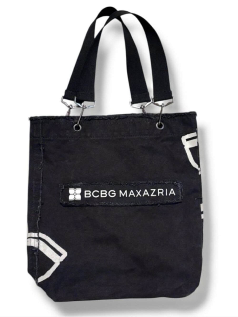 BCBG Maxazria | Black Canvas Icon Small Tote Bag